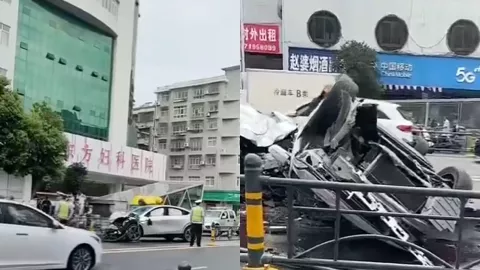 湖北孝感出租车事故