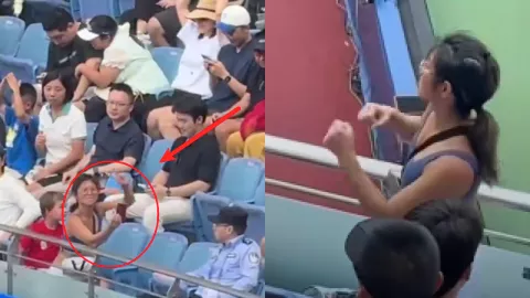 上海网球大师赛女球迷酒后闹场